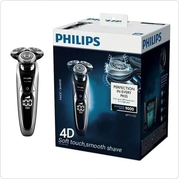 ریش تراش فلیپس فوق هوشمند s9711/22 ،ضد حساسیت،ضداب زیر دوشی،دور متور 72000،مخصوص ریش های حساس ( قسطی )