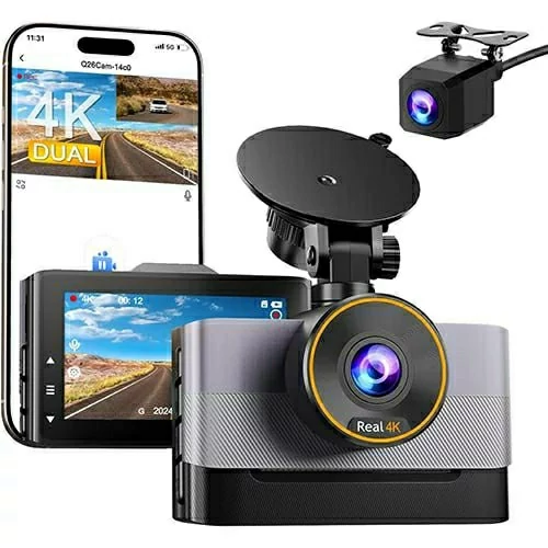 دوربین ثبت وقایع خودرو جلو و عقب 4K وای فای دار مدل Dash Cam L33 DVR وارداتی اصل