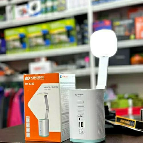 چراغ LED رومیزی شارژی اسپیکردار کامی سیف مدل KM-6722 وارداتی