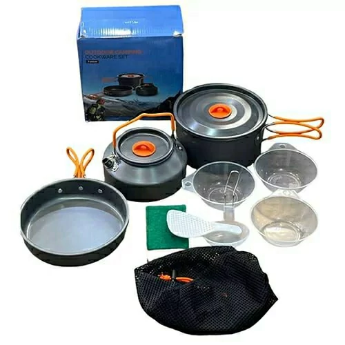 ست ظروف کوهنوردی 3 تکه Outdoor Camping Cookware Set