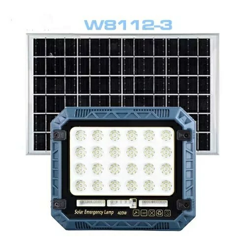 پروژکتور شارژی خورشیدی ریموت دار 400 وات مدلW8112-3