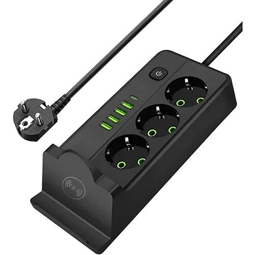 چند راهی برق هوشمند و شارژر وایرلس POWER SOCKET مدل QL-1080 اورجینال