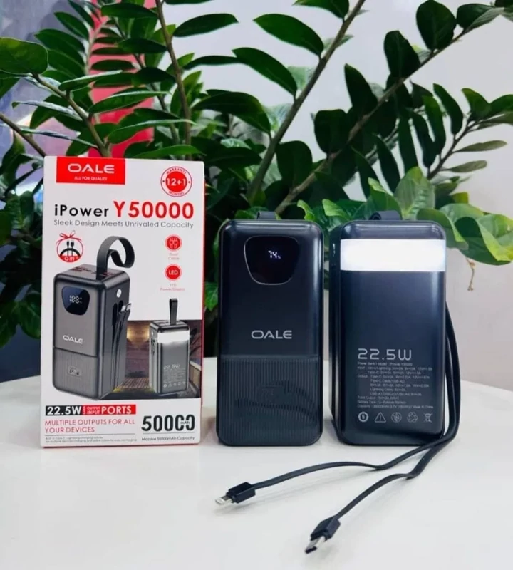 پاوربانک اوآلی مدل Y50000 ظرفیت 50 هزار میلی آمپر ساعت