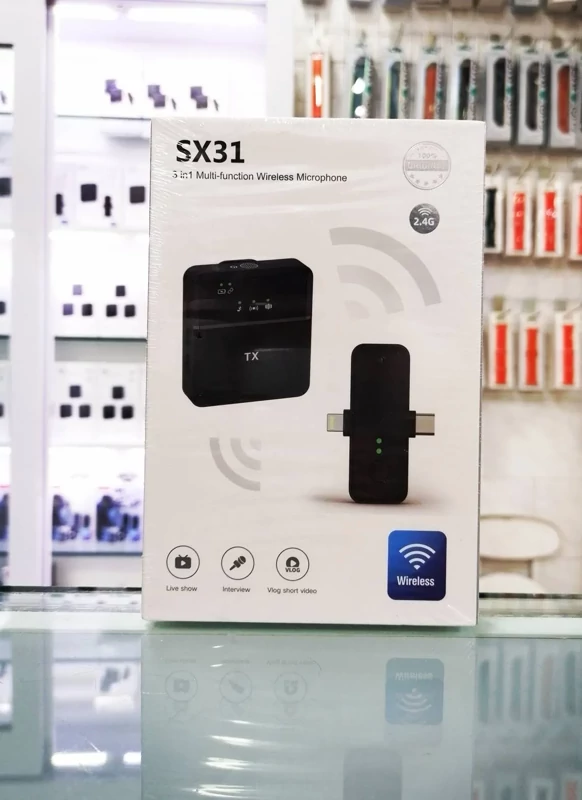 میکروفن یقه ای وایرلس دار مدل SX31 دو کاربره