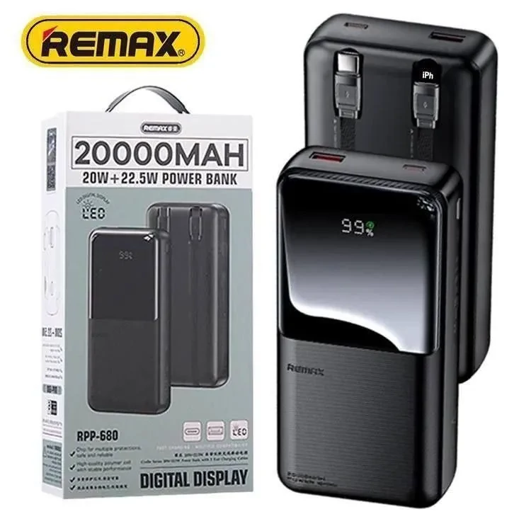 پاوربانک ریمکس مدل RPP-680 ظرفیت 20000 میلی آمپر ساعت