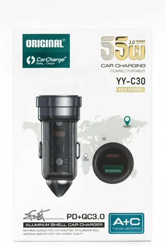 شارژر فندکی 48W دو پورت VONK مدل yyc30
