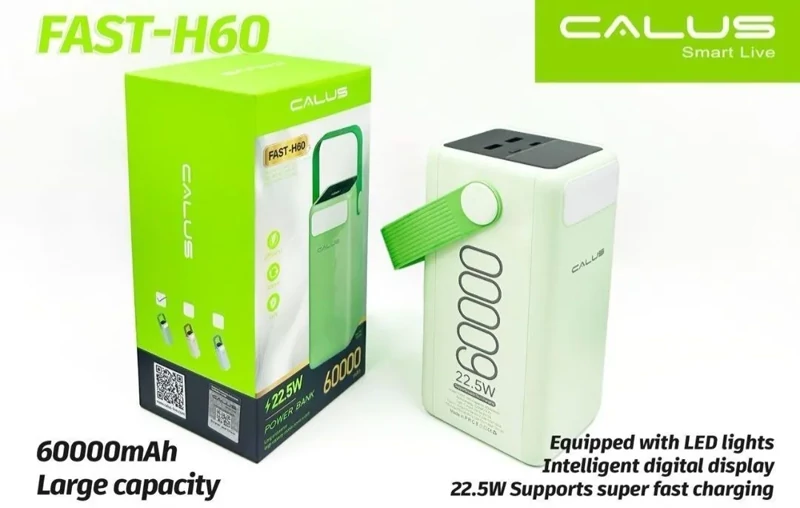 پاوربانک کالوس مدل Fast-H60 ظرفیت 60000 میلی آمپر ساعت