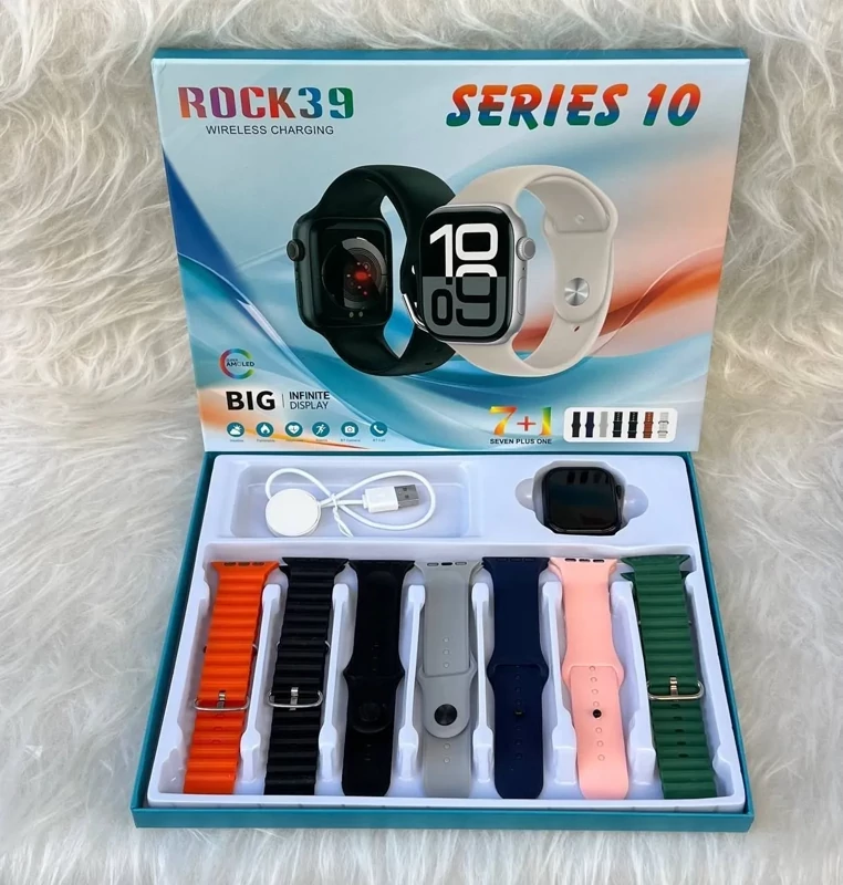 ساعت هوشمند ROCK39 سری 10 با 7 بند متنوع