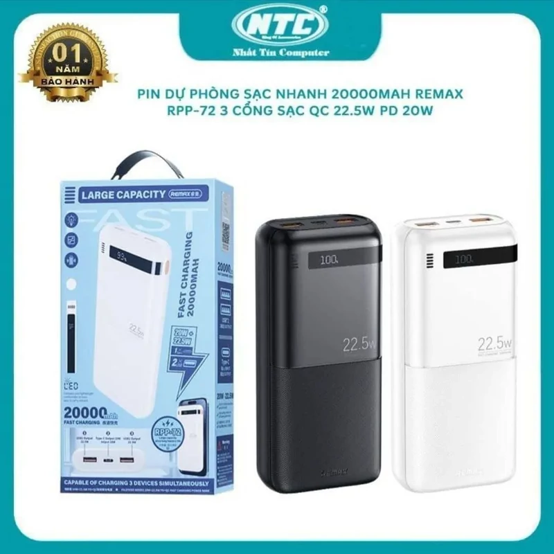 پاوربانک ریمکس مدل Flinc RPP-72 20000MAH