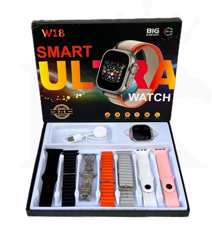 ساعت هوشمند اپل واچ مدل w18 الترا هفت بند(اورجینال)