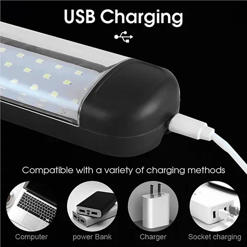 چراغ کار LED شارژی مگنتی 1200 لومن با پایه مغناطیسی
