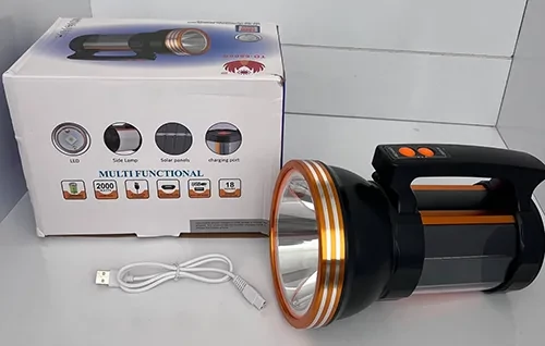 چراغ قوه نگهبانی شارژی خورشیدی TD-6800S
