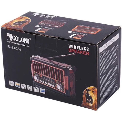 رادیو اسپیکر بلوتوثی طرح کلاسیک گولون Golon مدل RX-BT086