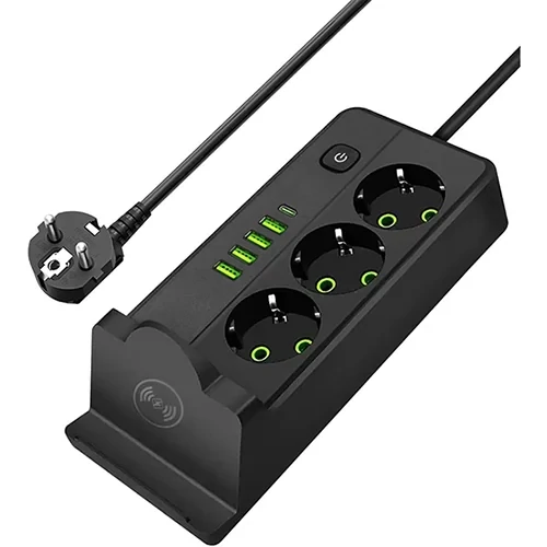 چند راهی برق هوشمند و شارژر وایرلس POWER SOCKET مدل QL-1080