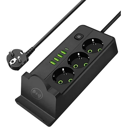 چند راهی برق هوشمند و شارژر وایرلس POWER SOCKET مدل QL-1080