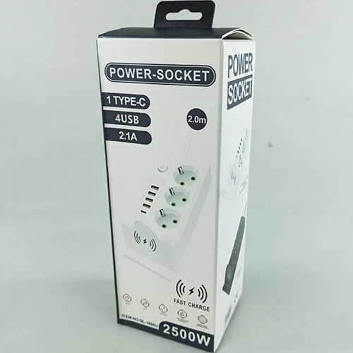 چند راهی برق هوشمند و شارژر وایرلس POWER SOCKET مدل QL-1080