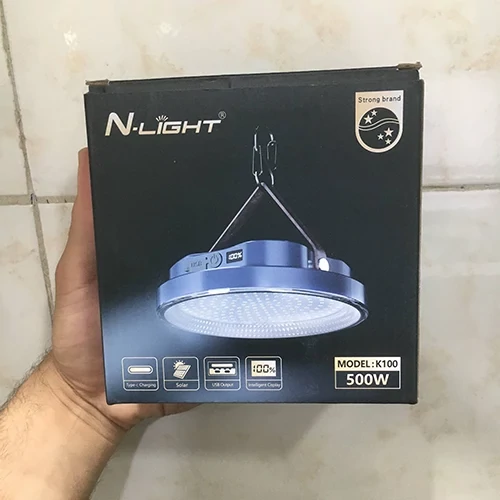 چراغ شارژی خورشیدی 500 وات N-LIGHT K100