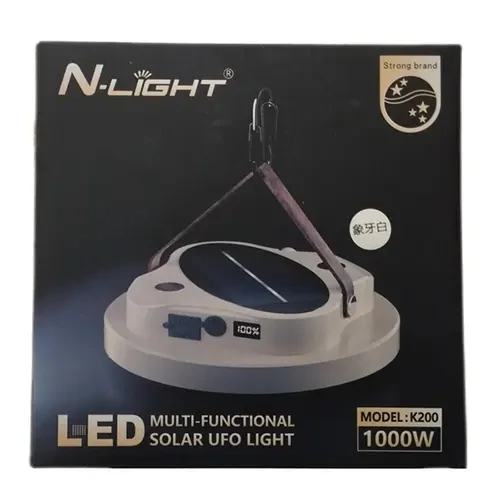 چراغ شارژی خورشیدی 1000 وات N-LIGHT مدل K200