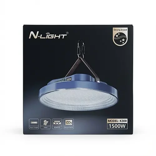 چراغ شارژی خورشیدی 1500 وات N-LIGHT مدل K300