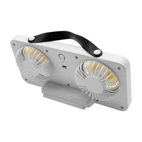 پنکه شارژی دو فن چراغدار مدل DUAL HEAD FAN S32