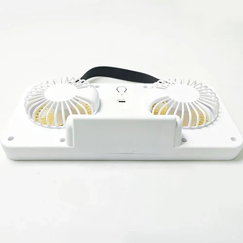 پنکه شارژی دو فن چراغدار مدل DUAL HEAD FAN S32