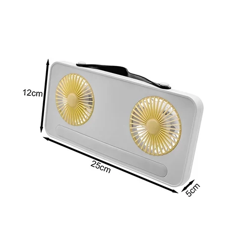 پنکه شارژی دو فن چراغدار مدل DUAL HEAD FAN S32