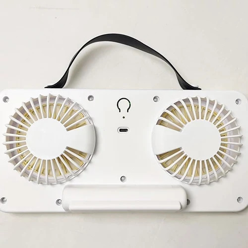 پنکه شارژی دو فن چراغدار مدل DUAL HEAD FAN S32