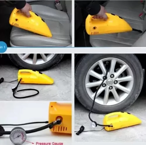 جارو و پمپ باد فندکی خودرو INFLATOR مدل 7020