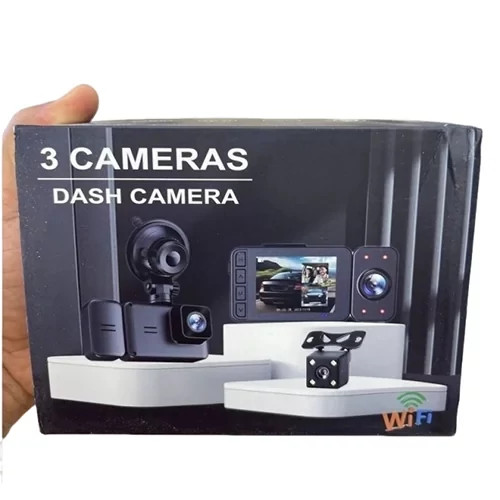 دوربین ثبت وقایع خودرو 3 لنز وای فای دار مدل 3CAMERAS DASH CAMERA