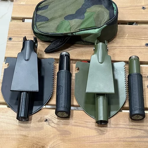 بیلچه تاشو چندکاره کمپینگ مدل Camping Shovel 5 Function Foldaway