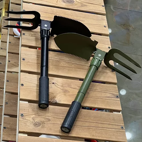 بیلچه تاشو چندکاره کمپینگ مدل Camping Shovel 5 Function Foldaway