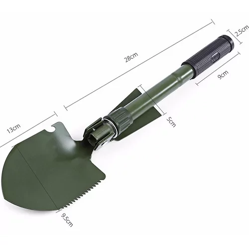 بیلچه تاشو چندکاره کمپینگ مدل Camping Shovel 5 Function Foldaway