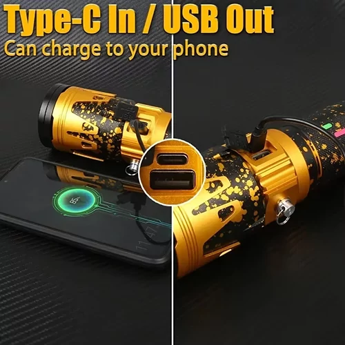 چراغ قوه زوم دار سوپر لایت با لنز آتش زا مدل 535 SUPER LIGHT