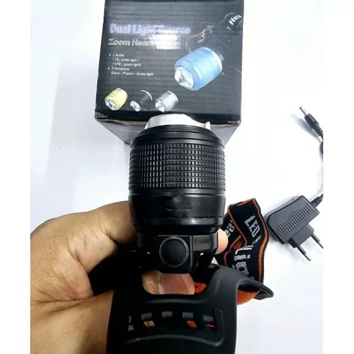 چراغ پیشانی زومدار دو لامپه مدل High Power Headlamp - T6