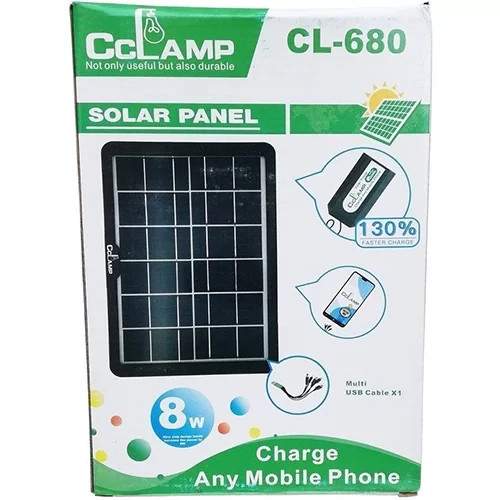 شارژر خورشیدی سی سی لمپ مدل CL-680 ظرفیت 8 وات
