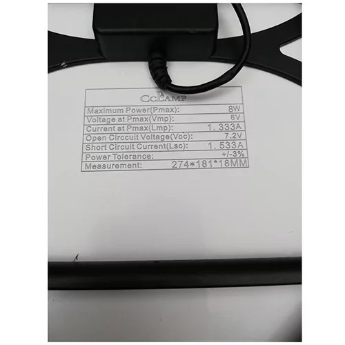 شارژر خورشیدی سی سی لمپ مدل CL-680 ظرفیت 8 وات