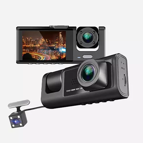 دوربین ثبت وقایع خودرو سه لنزه وای فای دار BLACK BOX مدل Full HD 1080