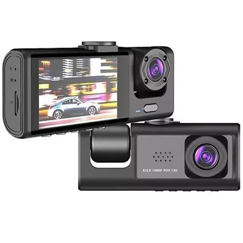 دوربین ثبت وقایع خودرو سه لنزه وای فای دار BLACK BOX مدل Full HD 1080