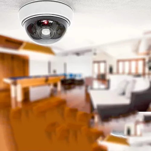 ماکت دوربین مدار بسته دام با چراغ LED چشمک زن Dummy Dome CCTV