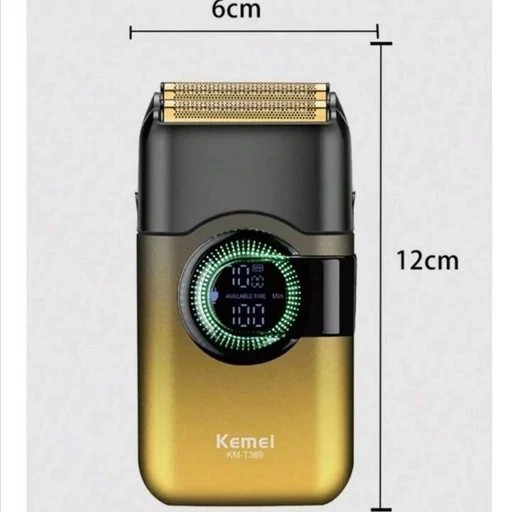 ماشین اصلاح موی صورت شارژی کیمی مدل KM-T389 موتور قدرتمند و سریع پورت شارژجدید