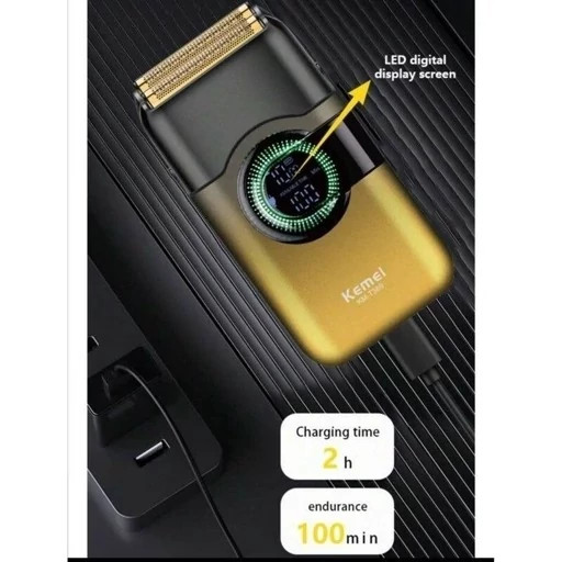 ماشین اصلاح موی صورت شارژی کیمی مدل KM-T389 موتور قدرتمند و سریع پورت شارژجدید