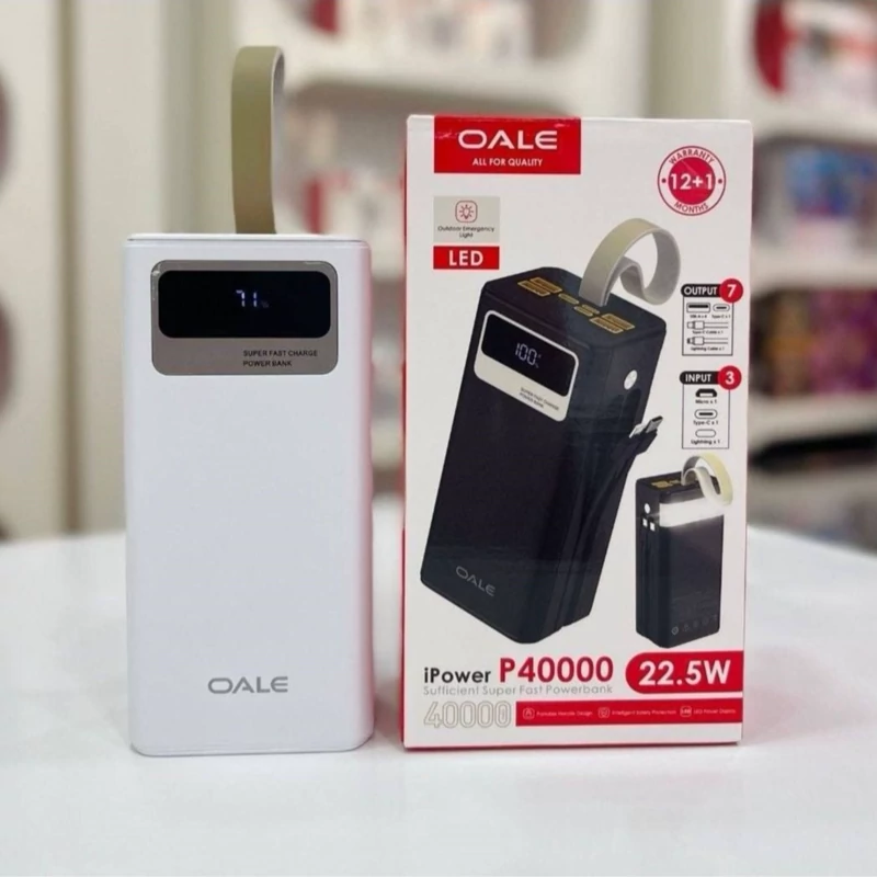 پاوربانک 40 هزار OALE مدل P40000 - فست شارژ 22.5 وات
