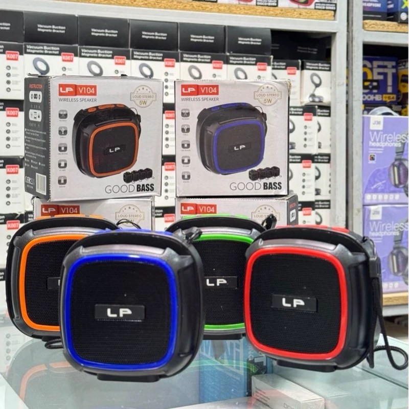 اسپیکر بلوتوثی قابل حمل مدلLP-V104 - دارای هولدر سرخود