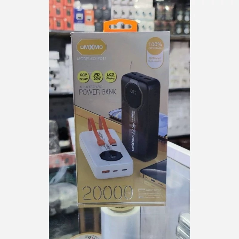 پاوربانک اورجینال 20000 میلی‌آمپر 22.5 وات OMXMO مدل OX-PD11