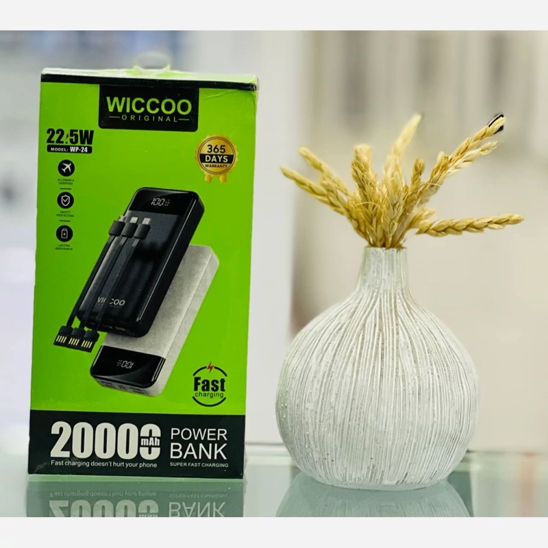 پاوربانک ویکو22.5 وات مدل WP24 ظرفیت 20000 میلی آمپر(اصل)