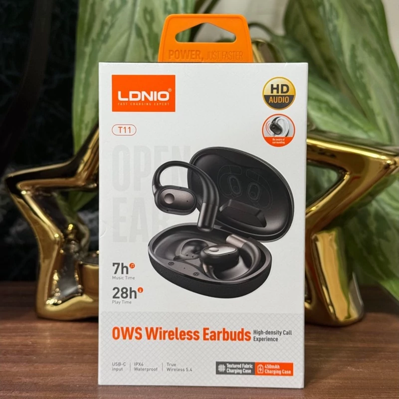 ایرپادحلزونی القایی الدینیو LDNIO T11 (اورجینال)-مناسب موزیک و مکالمه