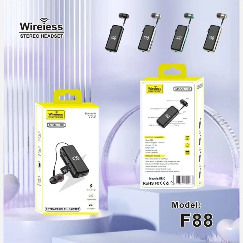 هندزفری بلوتوثی یقه ای وان پرو مدل Business F88