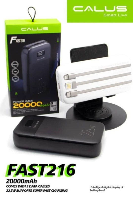 پاوربانک کالوس مدل FAST216 ظرفیت 20000 میلی آمپر ساعت