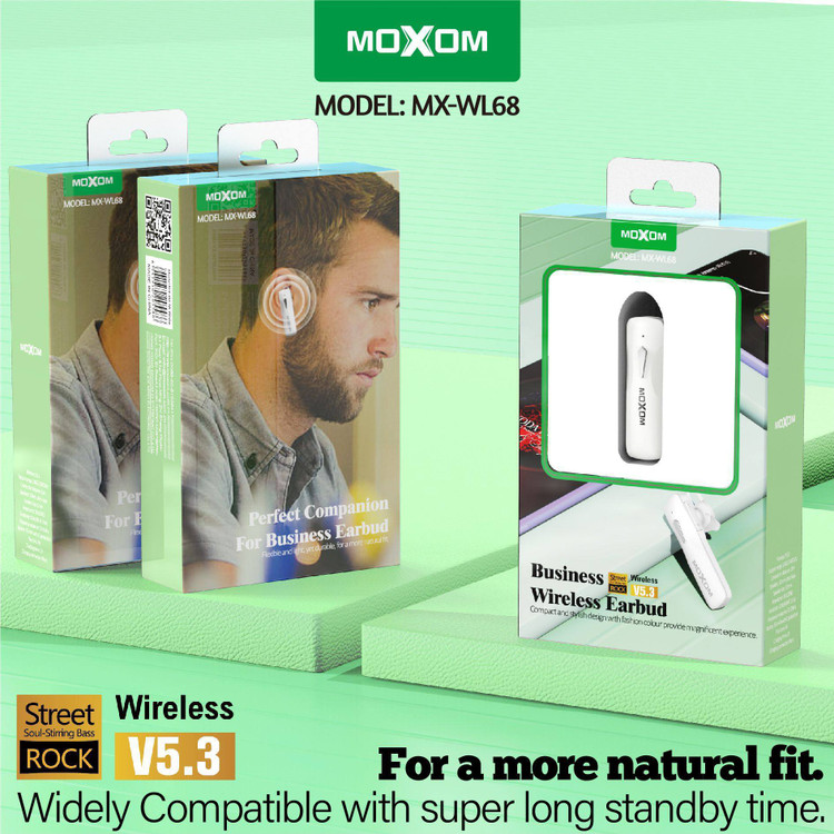 بلوتوث تک گوش MOXOM مدل WL-68