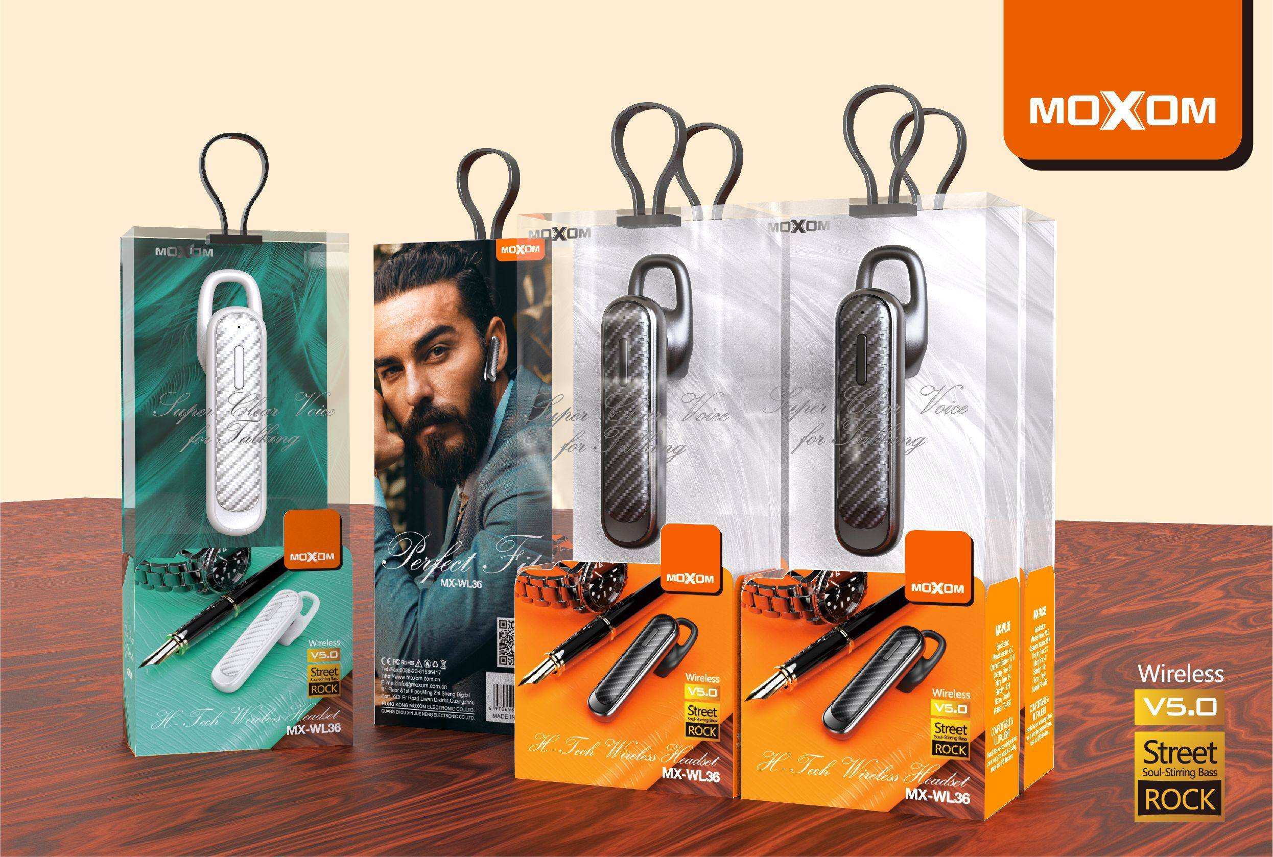 بلوتوث تک گوش MOXOM مدل WL-36